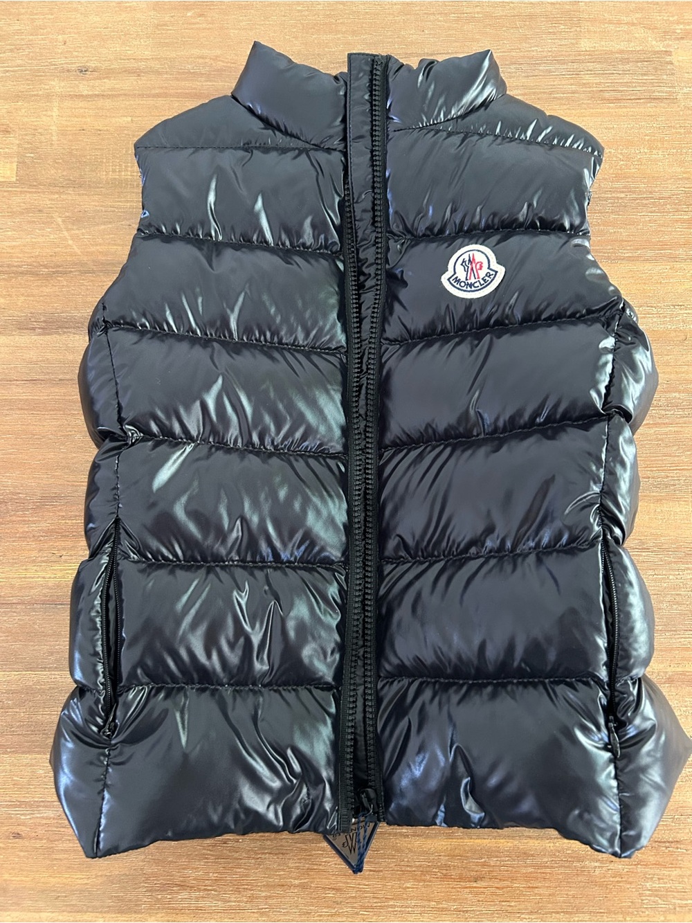 Moncler Glossy Black Quilted Down Vest